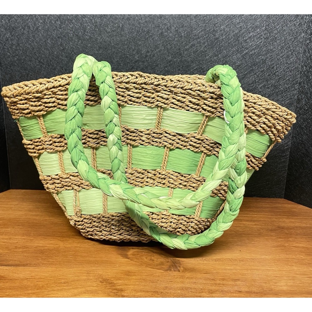 Vintage Capelli Straworld Woven Straw Tote bag
